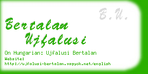 bertalan ujfalusi business card